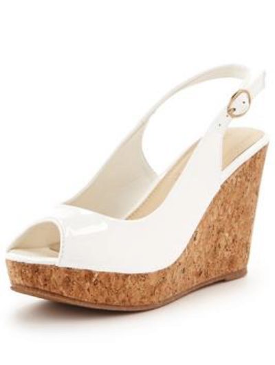 Shoe Box Somers Cork Platform Slingback Wedge Sandal